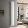 Riace White Vertical Flat Designer Radiator 1800x272mm Single Panel 1803 BTU