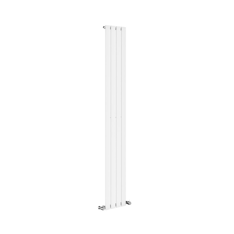 Riace White Vertical Flat Designer Radiator 1800x272mm Single Panel 1803 BTU