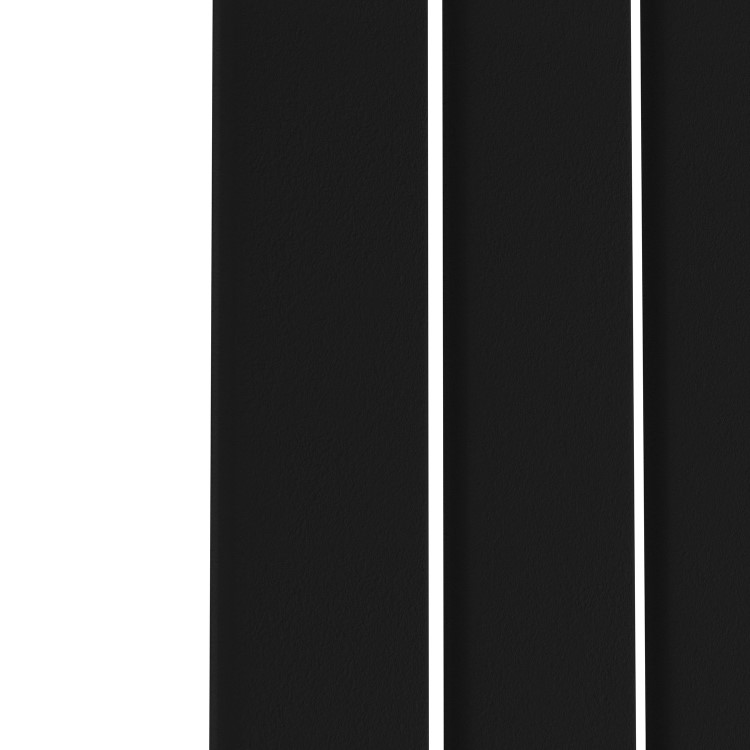 Riace Midnight Black Vertical Flat Designer Radiator 1600x408mm Single Panel 2442 BTU