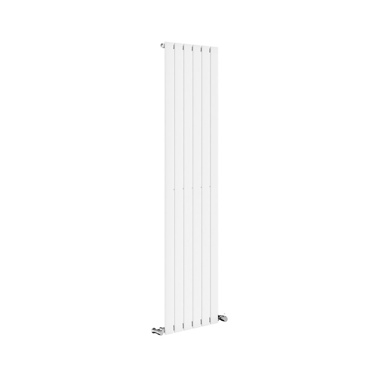 Riace White Vertical Flat Designer Radiator 1600x408mm Single Panel 2442 BTU