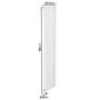 White Electric Vertical Designer Radiator 2kW with Wi-Fi Thermostat - H1800xW354mm - IPX4 Bathroom Safe