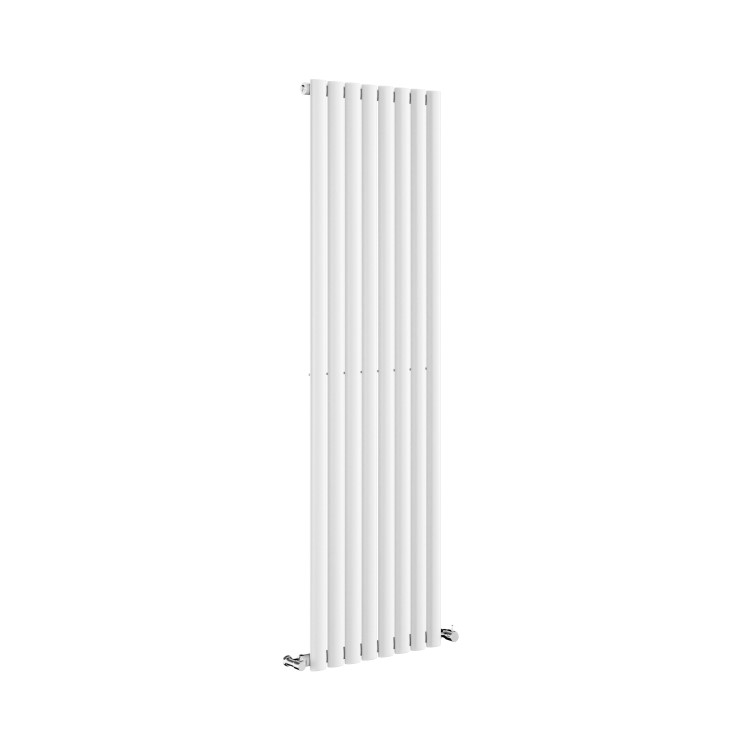 Sorrento White Vertical Oval Designer Radiator 1600x472mm Single Panel 3043 BTU