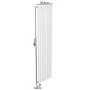 White Electric Vertical Designer Radiator 2.4kW with Wi-Fi Thermostat - H1800xW472mm - IPX4 Bathroom Safe