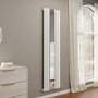 Specchio White Vertical Oval Mirror Designer Radiator 1800x500mm Single Panel 2680 BTU