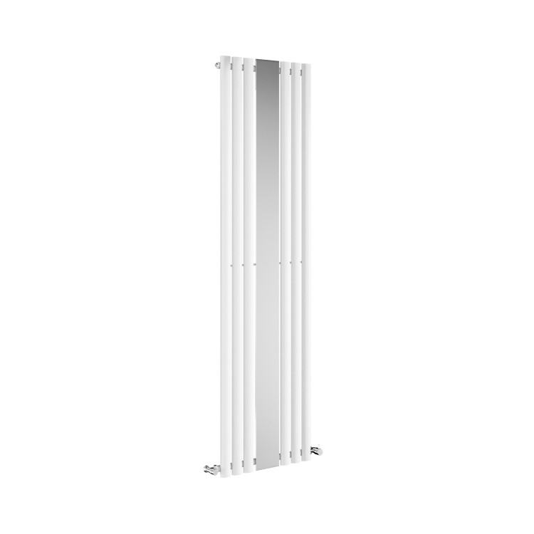 Specchio White Vertical Oval Mirror Designer Radiator 1800x500mm Single Panel 2680 BTU