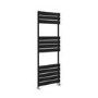 Riace Midnight Black Vertical Flat Towel Rail  1200x450mm Single Panel 1621 BTU