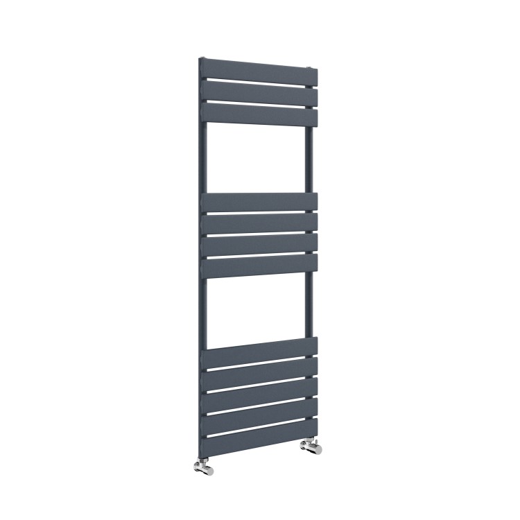 Riace Anthracite Vertical Flat Towel Rail  1200x450mm Single Panel 1621 BTU