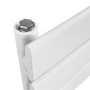 Riace White Vertical Flat Towel Rail  1200x450mm Single Panel 1621 BTU