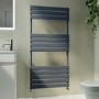 Riace Anthracite Vertical Flat Towel Rail  1200x600mm Single Panel 2034 BTU