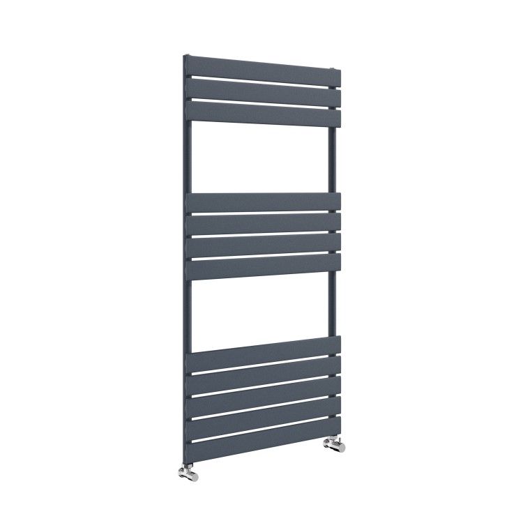 Riace Anthracite Vertical Flat Towel Rail  1200x600mm Single Panel 2034 BTU