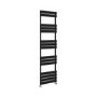 Riace Midnight Black Vertical Flat Towel Rail  1600x450mm Single Panel 2171 BTU