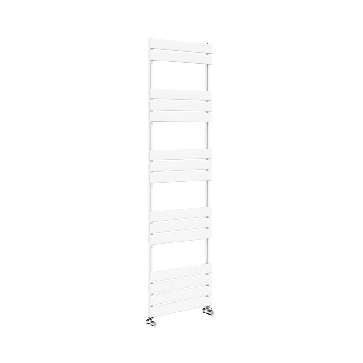 Riace White Vertical Flat Towel Rail  1600x450mm Single Panel 2171 BTU