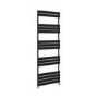 Riace Midnight Black Vertical Flat Towel Rail  1600x600mm Single Panel 2742 BTU