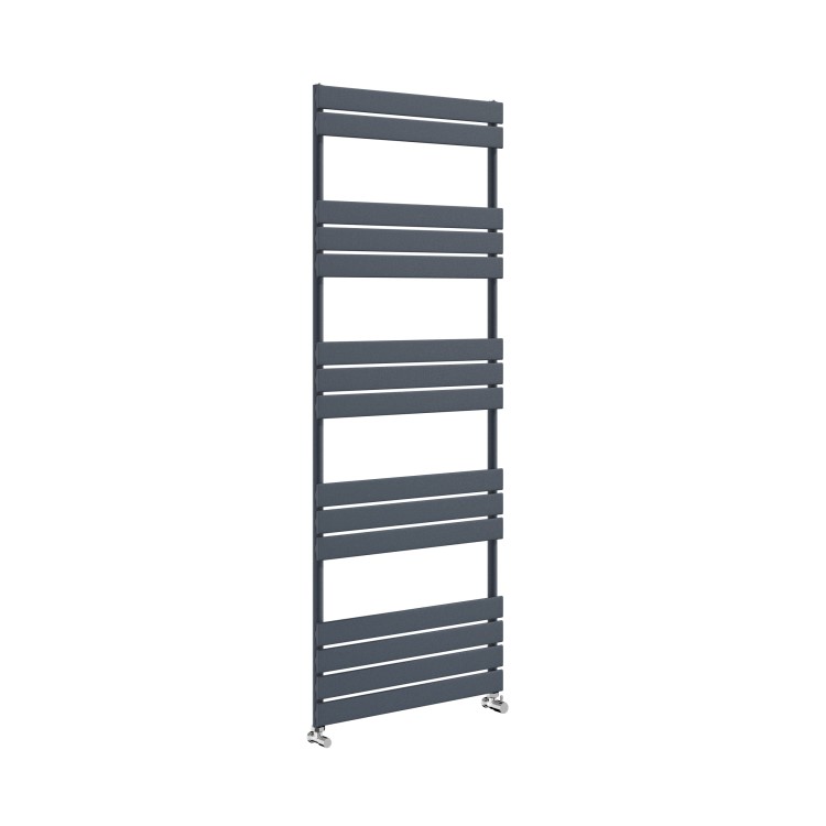 Riace Anthracite Vertical Flat Towel Rail  1600x600mm Single Panel 2742 BTU