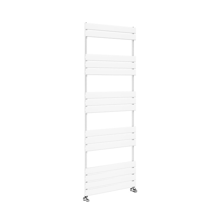 Riace White Vertical Flat Towel Rail  1600x600mm Single Panel 2742 BTU