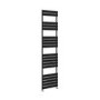 Riace Midnight Black Vertical Flat Towel Radiator 1800x450mm Single Panel 2471 BTU