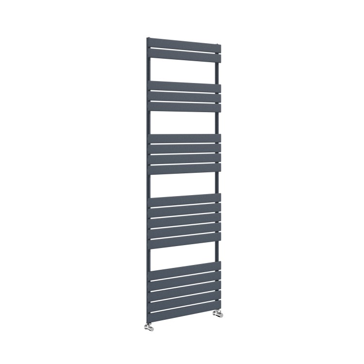 Riace Anthracite Vertical Flat Towel Rail  1800x600mm Single Panel 3135 BTU