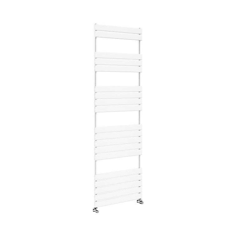 Riace White Vertical Flat Towel Rail 1800x600mm Single Panel 3135 BTU