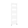 Riace White Vertical Flat Towel Rail 1800x600mm Single Panel 3135 BTU