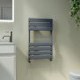 Riace Anthracite Vertical Flat Towel Rail  650x400mm Single Panel 870 BTU