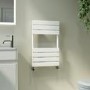 Riace White Vertical Flat Towel Rail  650x400mm Single Panel 870 BTU