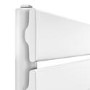 Riace White Vertical Flat Towel Rail  650x400mm Single Panel 870 BTU