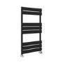 Riace Midnight Black Vertical Flat Towel Radiator 800x450mm Single Panel 1120 BTU