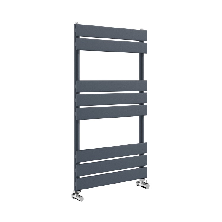 Riace Anthracite Vertical Flat Towel Rail  800x450mm Single Panel 1120 BTU