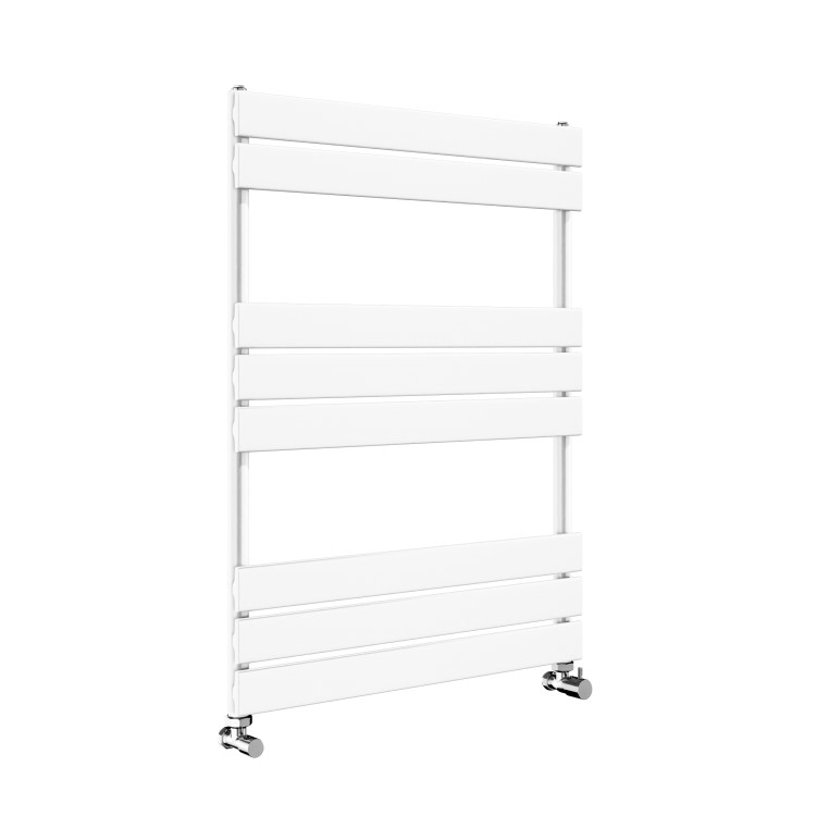 Riace White Vertical Flat Towel Rail  800x450mm Single Panel 1120 BTU