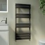 Riace Midnight Black Vertical Flat Towel Rail  1000x450mm Single Panel 1365 BTU