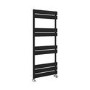 Riace Midnight Black Vertical Flat Towel Rail  1000x450mm Single Panel 1365 BTU