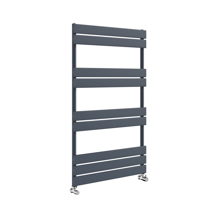 Riace Anthracite Vertical Flat Towel Rail  1000x600mm Single Panel 1712 BTU