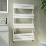 Riace White Vertical Flat Towel Rail  1000x600mm Single Panel 1712 BTU