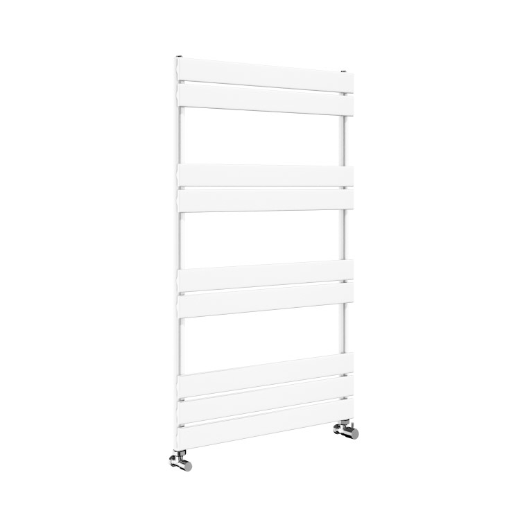 Riace White Vertical Flat Towel Rail  1000x600mm Single Panel 1712 BTU