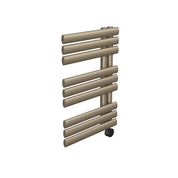 Antique Brass Electric Towel Radiator 0.6kW with Wi-Fi Thermostat - H650xW450mm - IPX4 Bathroom Safe