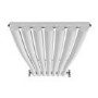 Onda White Vertical Oval Waved Designer Radiator 1800x413mm Single Panel 2926 BTU