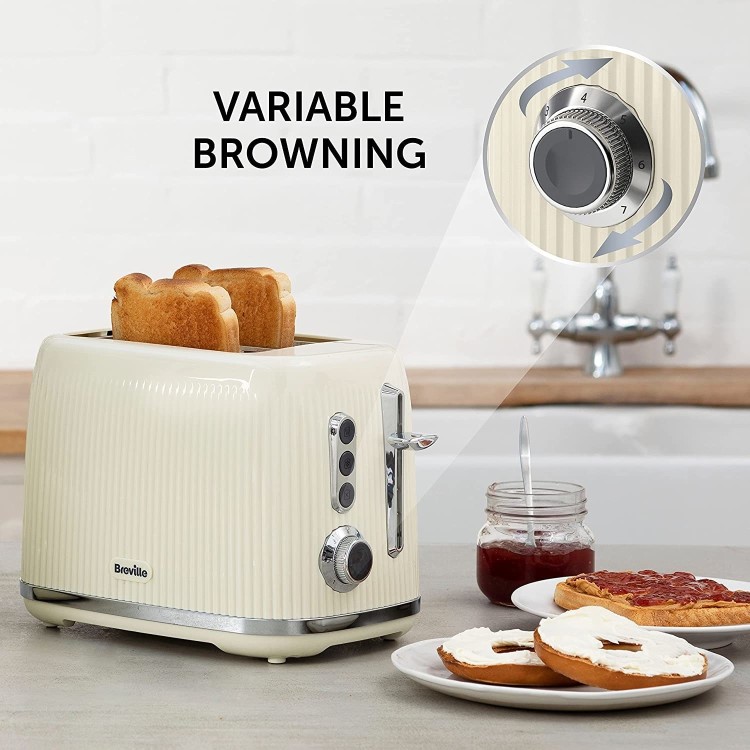 Breville Bold 2 Slice Toaster - Cream