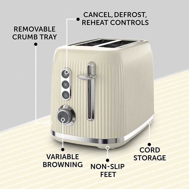 Breville Bold 2 Slice Toaster - Cream