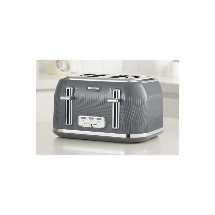 Breville VTT892 Flow 4 Slice Toaster - Grey