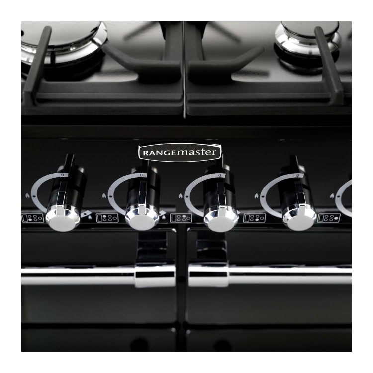 Rangemaster 81010 Excel 110cm Electric Range Cooker With Ceramic Hob - Black