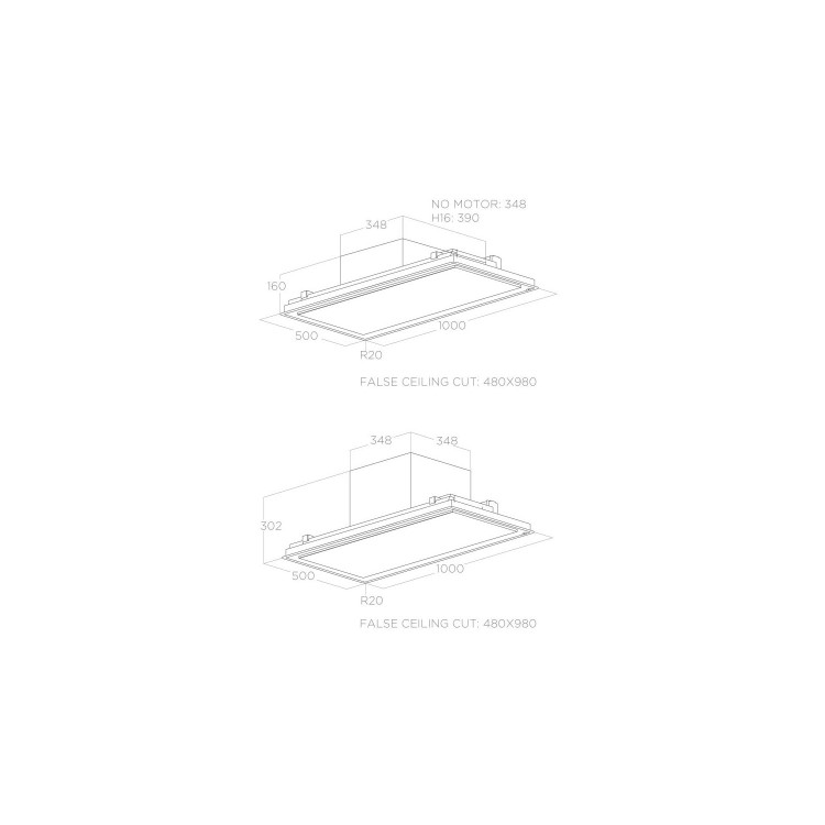 Elica Ceiling Extractor Hood - Customisable