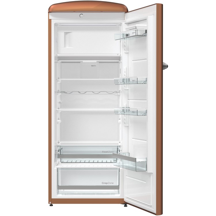 Gorenje ORB153CR Retro Freestanding Fridge With Freezer Box - 154cm - Right Hand - Copper