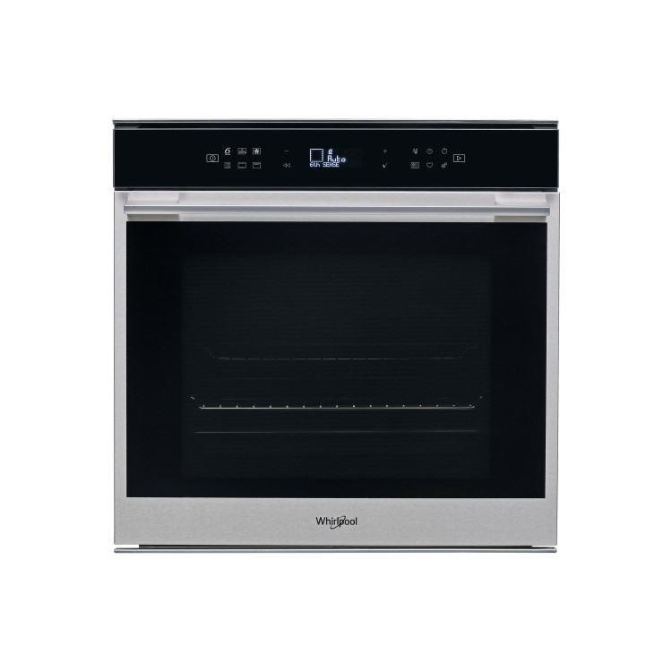 Refurbished Whirlpool W7OM44BPS1P 60cm Single Built In Electric Oven with Pyrolytic Cleaning Stainless Steel