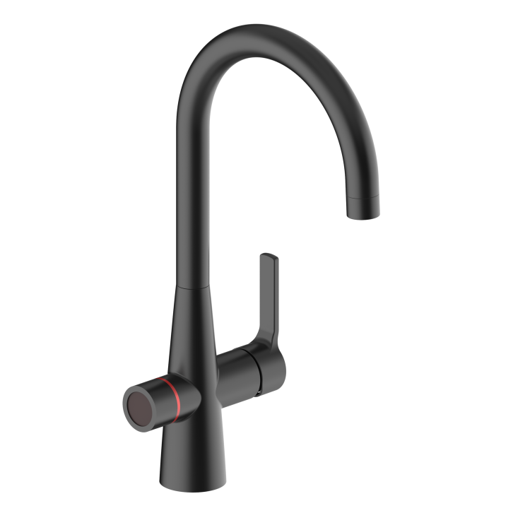 Black 4 in 1 Boiling and Filtered Water Kitchen Mixer Tap - Pronto Wallace 