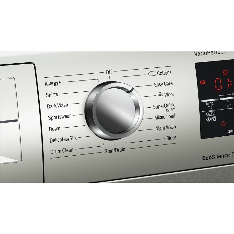 Bosch WAT2840SGB Serie 6 9kg 1400rpm Freestanding Washing Machine - Silver