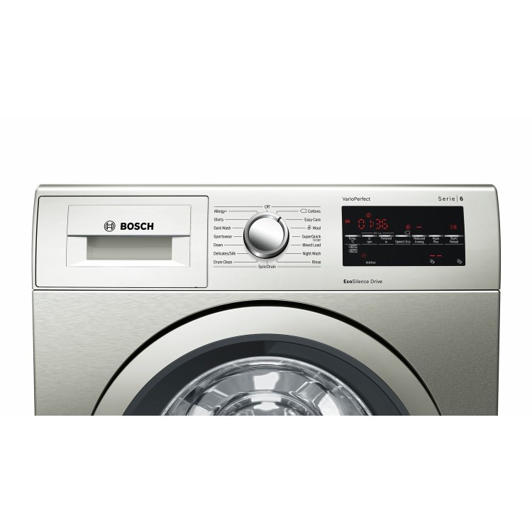 Bosch WAT2840SGB Serie 6 9kg 1400rpm Freestanding Washing Machine - Silver