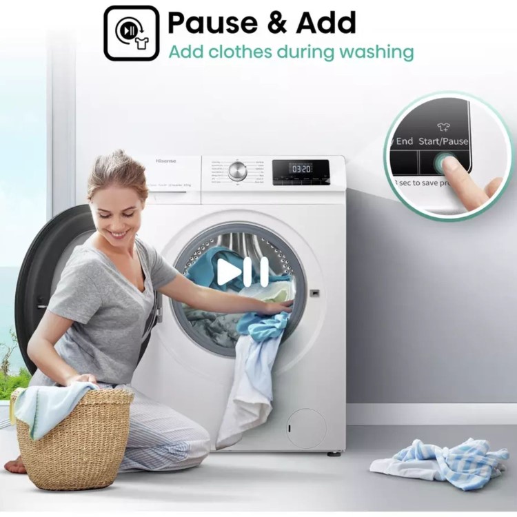 Hisense 3 Series 8kg Wash 5kg Dry 1400rpm Washer Dryer - White