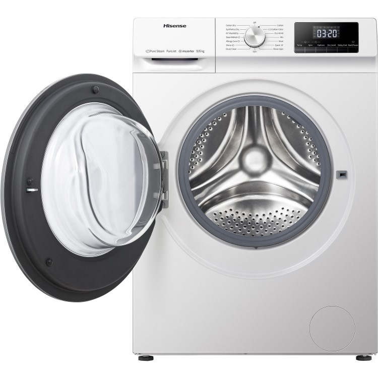 Hisense QY Series 9kg 1400rpm Freestanding Washer Dryer With Steam - White