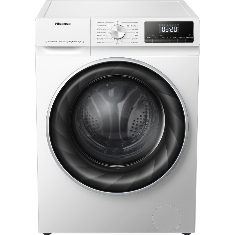 Hisense QY Series 9kg 1400rpm Freestanding Washer Dryer With Steam - White