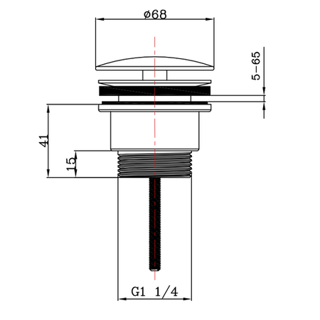 Free Flow Basin Waste - Chrome